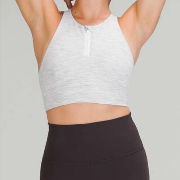 Lululemon Energy Bra High-Neck Longline Zip Size 12 - Picture 1 of 10